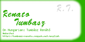 renato tumbasz business card